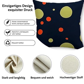 Cirzone Outdoor Cushion Covers, Pack of 2, 45 x 45 cm, Decorative Outdoor Cushion, Polka Dot Print Cushion Covers for Sofa Cushion, Garden, Outdoor