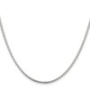 GlittersandGold Sterling Silver 2mm Diamond-cut Round Box Chain Necklace