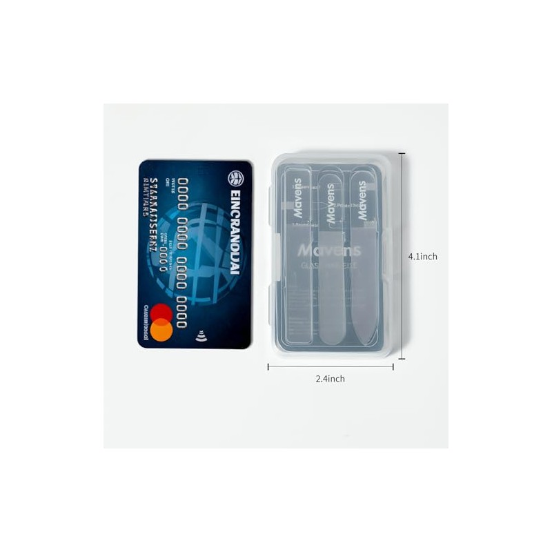 Mavens Glass Nail File Set - Professional Crystal Fingernail Files