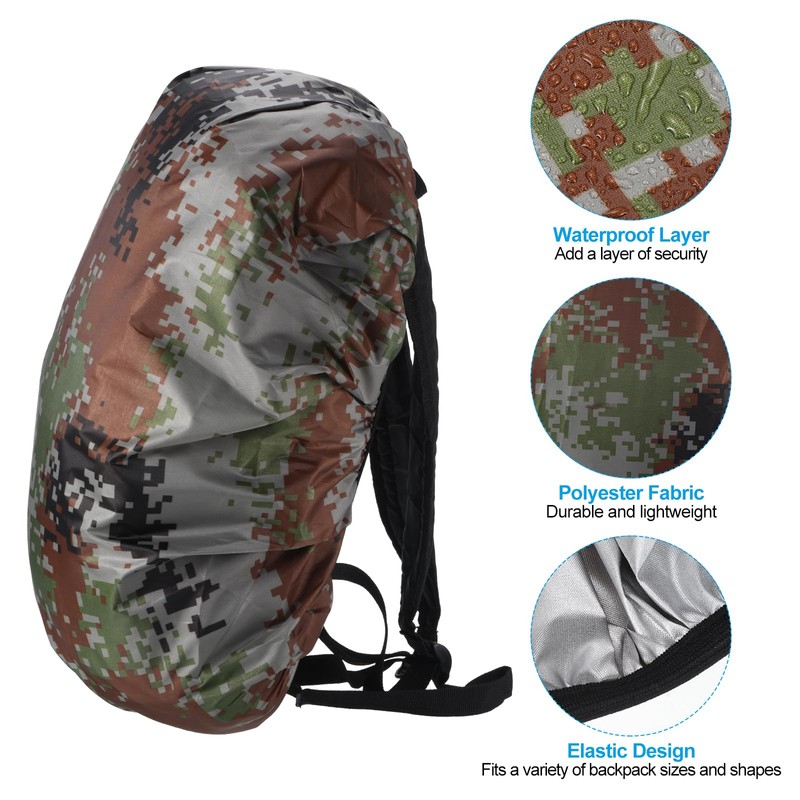 PATIKIL 8-15L Waterproof Rucksack Cover, Non-Slip Backpack Rain Cover for