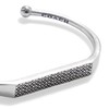 COACH Men's Unisex Sterling Silver Signature Quilted Cuff Bracelet