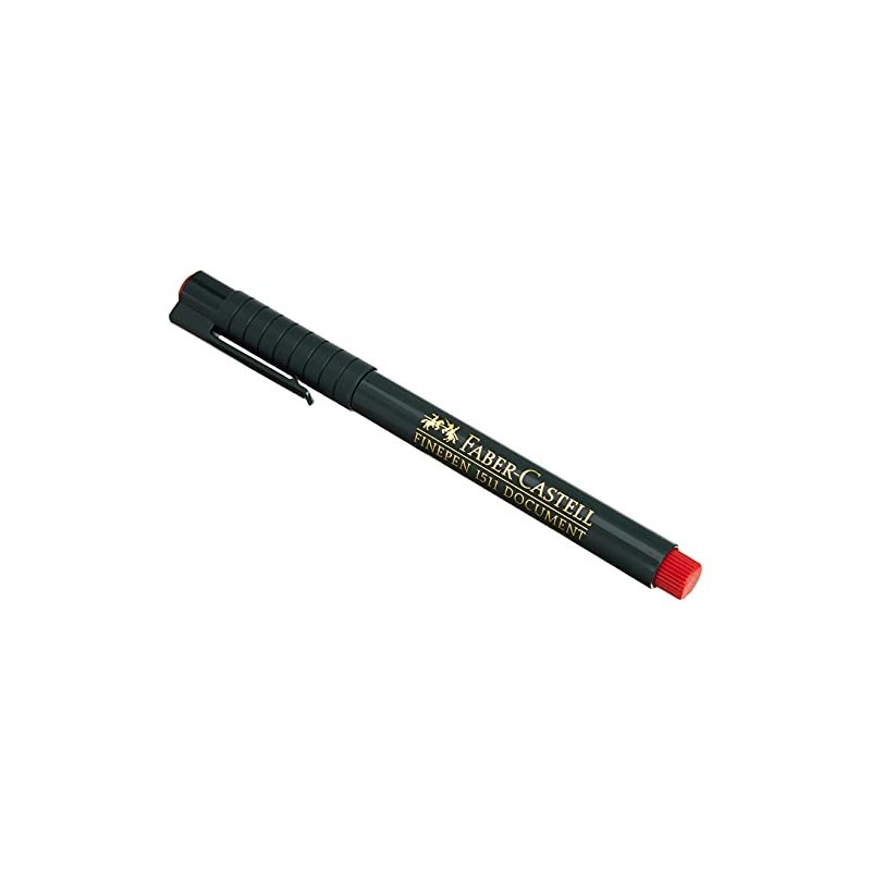 SG Education Faber Finepen 1511 Marking Pen, Red, Metal-clad Fibre-tip,