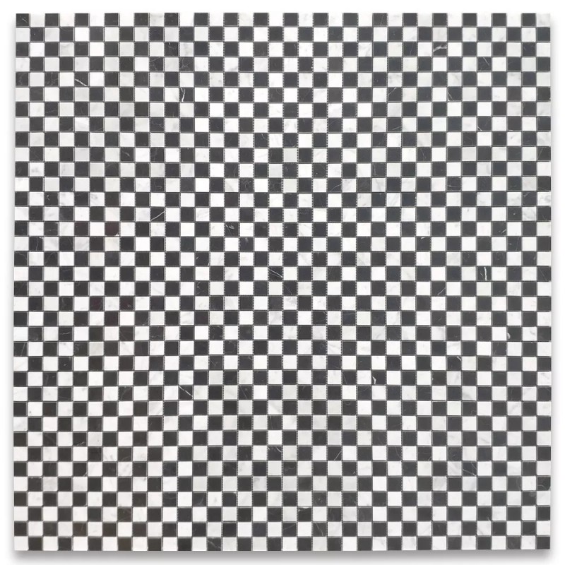 Stone Center Online C241XP Carrara White Nero Marquina Marble 1x1