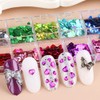 Heart Nail Art Glitter Sequins, 3D Laser Love Heart Nail