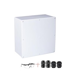 9" x 9" x 4" ABS Plastic Waterproof & Dustproof IP65 Junction Box with Gasket – Outdoor Electrical Enclosure for DIY Projects