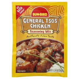 Sunbird General Tso's Chicken Seasoning Mix, No MSG Added, 1.14 Ounces (Pack Of 24)