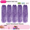 Purple Passion Twist Hair 24 Inch 5 Packs Water Wave