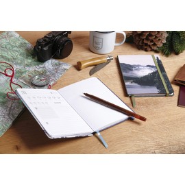 Clairefontaine 97407C Traveler's Notebook, Notebook with 56 Sheets 12 x 17.5 cm, Time to Chill, Pack of 1