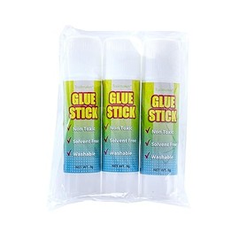Craft County Washable Clear Glue Sticks – Ideal for Paper, Photos, and Fabrics – 60 Glue Sticks (20 Pack)