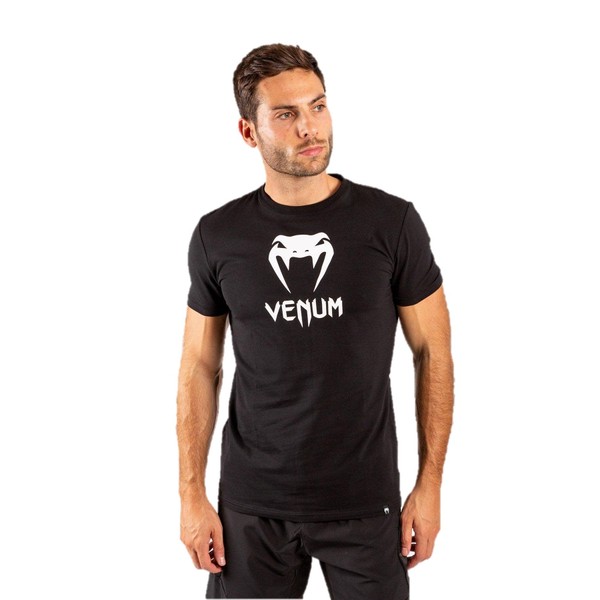 Venum Classic T-Shirt Homme, Noir, FR : L (Taille Fabricant : L)