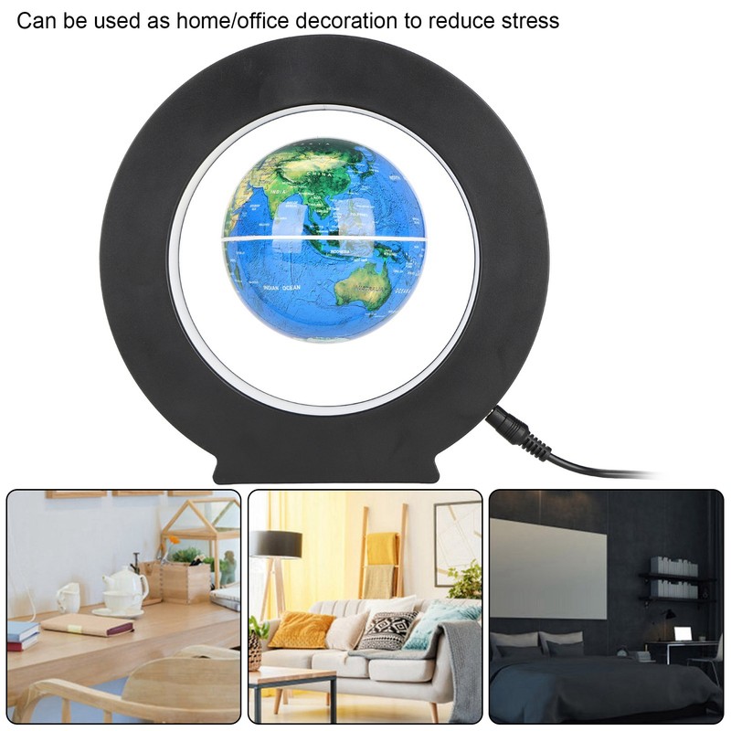 Magnetic Levitation Globe OShap Base World Map Desktop Ball Ornament