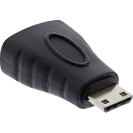 InLine 12493 HDMI 19pin Adapter Type-A Female to HDMI Mini Gold TYPE-C Male, Pin, Black