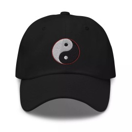 Edge of Life Designs Yin and Yang Chinese Symbol Embroidered Baseball Cap Dad hat