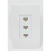 RiteAV Decorative 1 Gang 3 Port Cat6 Wall Plate -