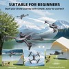 Foldable 4K Drone for Beginners with Dual Adjustable Cameras, Brushless