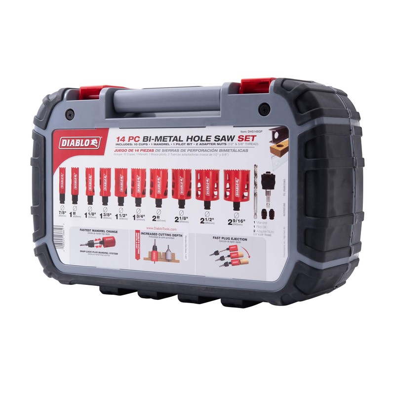 Diablo General Purpose Bi-Metal Hole Saw Set - Fits with