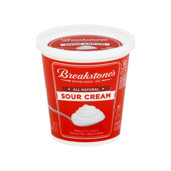 Kraft Breakstones All Natural Sour Cream, 8 Ounce -- 12 per case.
