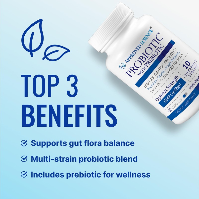 Approved Science Probiotic with Prebiotic - 10 Strains - 25