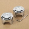 TCMT 7/8" 1" Motorcycle Handlebar Chrome White Dial Clock +