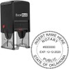 Round Notary Stamp for State of Oklahoma - Self Inking