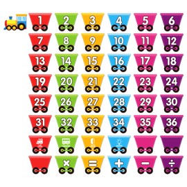D4DREAM Number Stickers for Classroom - 48Pcs 4.5'' Line up Spots for Classroom Floor Self Adhesive Train Number Spot Markers Sticker for Back to School Kindergarten Elementary Teacher Must Haves