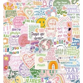 Unbranded 12 pc Colorful Inspirational Stickers Vinyl Decal Stickers Scrapbooking Journal