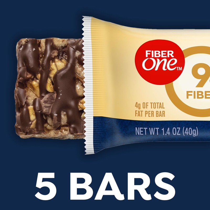 Fiber One Chewy Bars, Oats and Chocolate, Fiber Snacks, 5