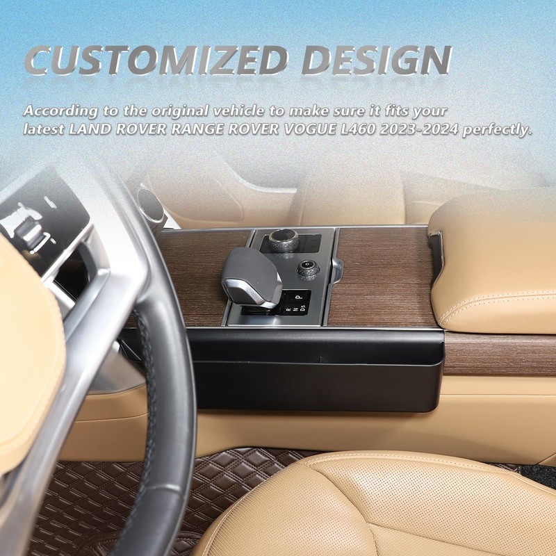 JONKOKO Car Shifter Storage Box, Gear Shift Console Side Tray
