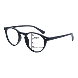 ProEyes Pictor, Blue Light Blocking Readers w/Spring Hinge, Anti-Reflective Resin Lens, 0 Power on Top Lens (Black, 2.25 x)