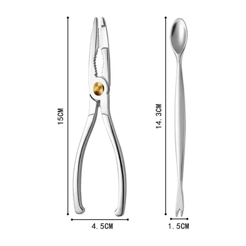 Set De Herramientas Para Comer Cangrejo Acero Inoxidable