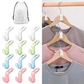 Heavy Duty Clothes Hanger Connector Hooks, Space Saving Hangers, Wardrobe Organiser for Coat Storage College Dorm Home Closet Accessories (60)