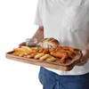 Linwnil Wooden Plate Server Trays,2-Sizes 11"x6.3" & 12.6"x8.7" Acacia Wood