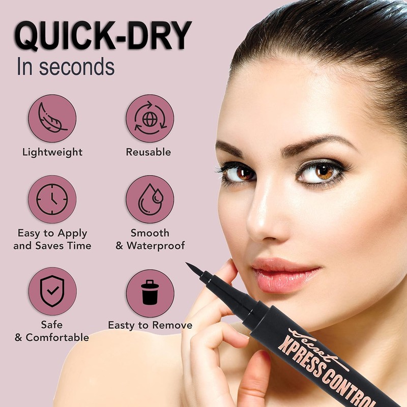 Secret Xpress Control Lápiz Delineador De Ojos Líquido Negro Resistente