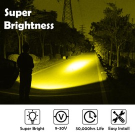 Erato 4 inch Led Light Bar 120W 1200LM Off Road Lights Bar Work Light Spot Flood Combo Beam Fog Driving Lights Pods for Truck ATV UTV SUV Boat IP68 Waterproof Yellow