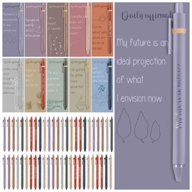 Cholemy 30 Set Christmas Appreciation Items Affirmation Pens Gifts Bulk for Employee Students Women Men gifts Motivational Quote Ballpoint Pens with Cards for Stress Relief for Office School Event