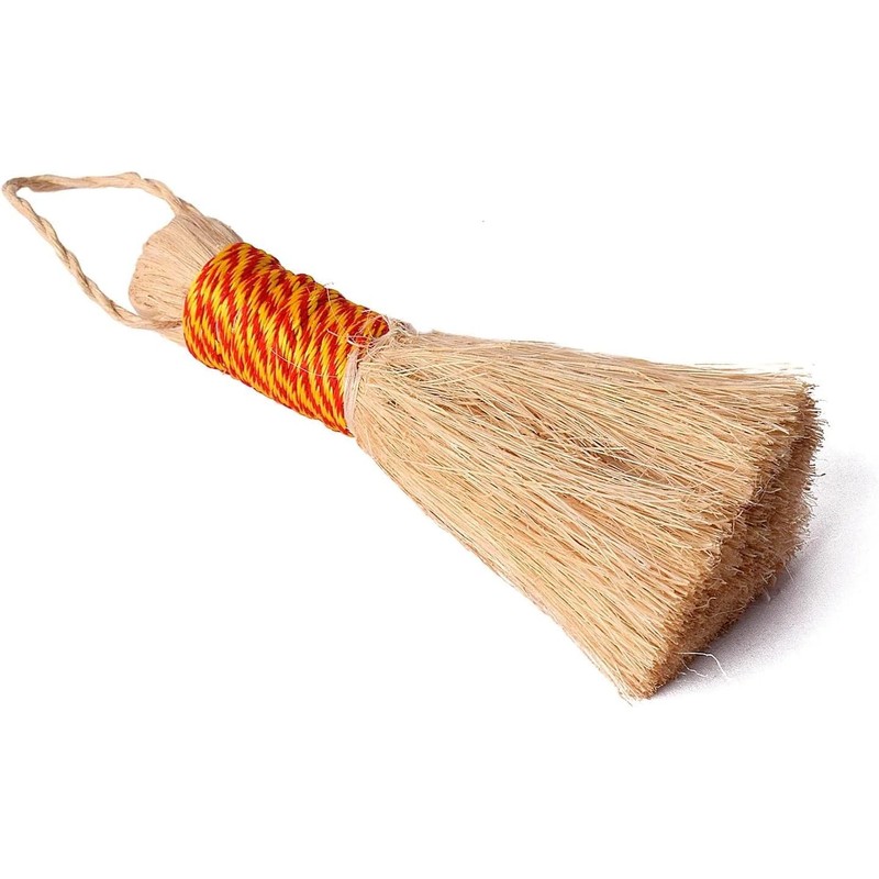 SATVIK 5-Inch Size Eco-Friendly Handcrafted Banana Broom/Jhadu for Puja |