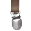 CUFF.JP Leather Clip Suspenders White Black Dark Brown Light Brown,