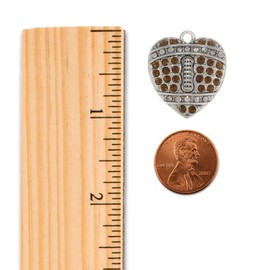 Inspired Silver - Football Heart - Silver Braided Bracelet for Women - Unique Charm Bracelet Jewelry Gift - Women's Charm Bracelet with Lobster Claw Clasp