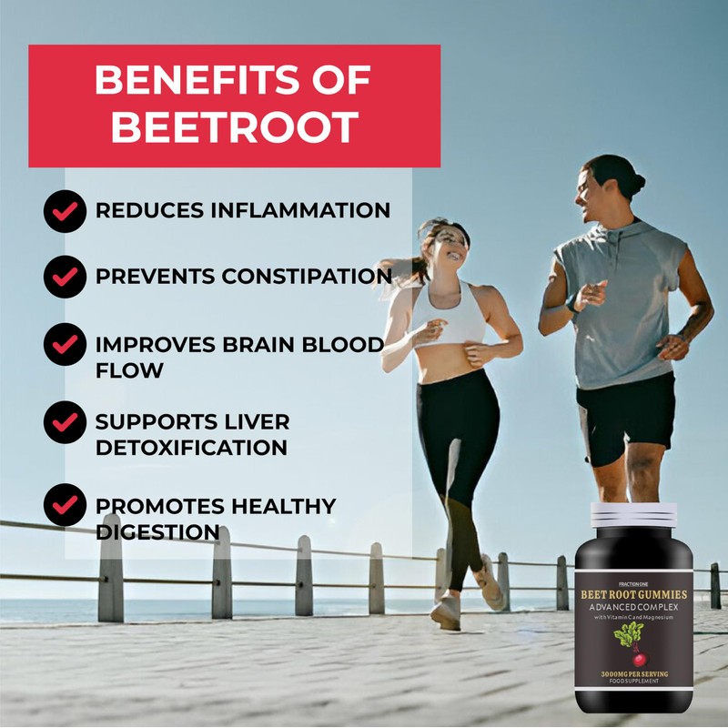 Beetroot Gummies - 3000mg - 5:1 Extract - 120 Gummies