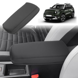 GAFAT Compatible with Citroen C3 Aircross 2025 2026/e-C3 Aircross Centre Armrest Cover, C3 Aircross Hybrid Centre Console Armrest Protection Leather Padding, C3 Aircross 2025 Accessories