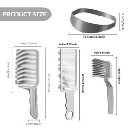 CHEUNGHAO 4 Pcs Professional Fade Combs Set - Heat-Resistant Barber Cutting Tools for Home or Salon Use, Ideal for Hair Styling and Precision Haircuts