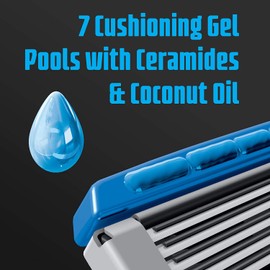 Schick Hydro Skin Comfort Dry Skin 5 Blade Razor for Men, 1 Handle and 5 Refills