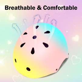 NIKISHAP Skateboard Helmet for 2-3-5-8-14 Ages Girls and Boys, Ventilation and Impact Resistance Bike Helmet for Multi-Sport Bicycle Scooter Inline Roller Skate and Skateboarding