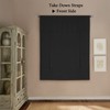 H.VERSAILTEX Thermal Insulated Blackout Curtain in Solid Black Tie Up