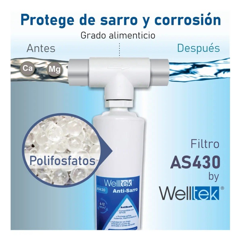 Filtro Antisarro Para Casa Tubería Y Boiler Polifosfatos
