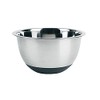 Excelsa Silver Stainless Steel Bowl with Non-Slip Base - 16cm