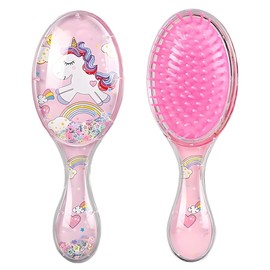 KOQAIIZ Lockenbürste, Curl Hair Brush, Haarbürste zum Kämmen und Formen von Männer- und Frauenlocken, Perfekte Bürste für Kinder & Reisen, Einhorn-Zauber
