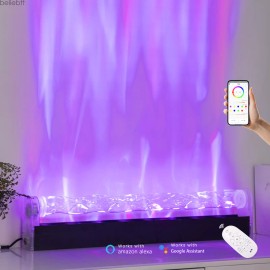 Unbranded RGBW Dynamic Wave Wall Light Flowing Water Aurora Visual  Washer Lamp w/ Remote - 83cm/32.6inch