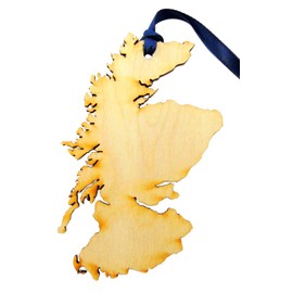 Scotland Wooden Christmas Ornament Wood Scottish Decoration Made in The USA