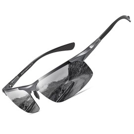 DUCO 8277 Men’s Sunglasses, Large Size, Polarized Sunglasses, Sports, UV400, For Large Faces, Premium Carbon Fiber Material, Ultra Lightweight, For Driving, Cycling, Fishing, Running, Golf